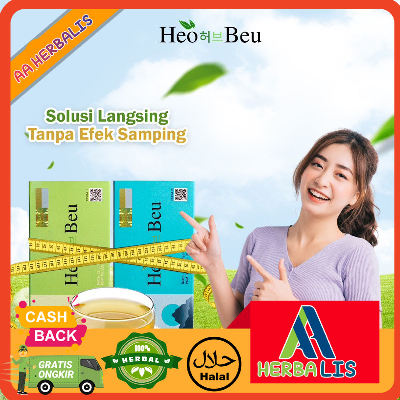 

teh diet pelangsing ampuh cepat dan bpom heo beu slimming tea original official 1 Paket Day + Night Tea
