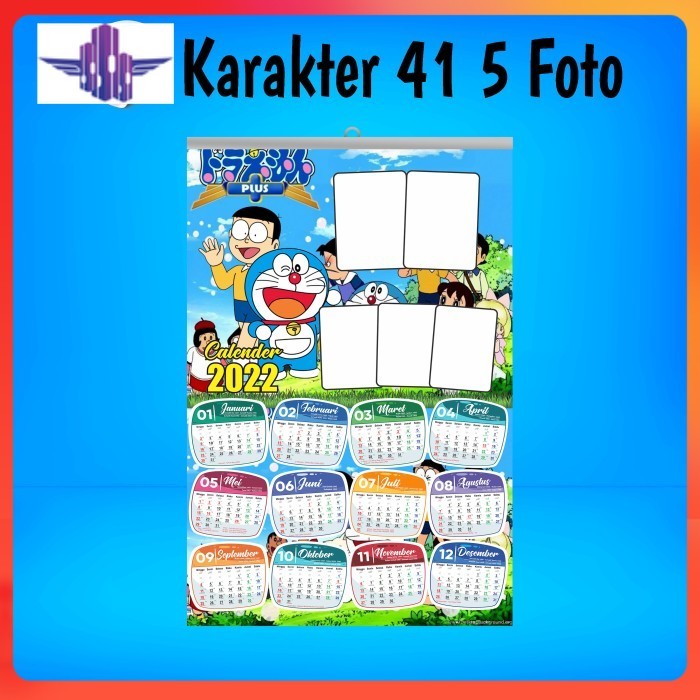 

Cetak Kalender Dinding Custom Karakter Foto Free Desain Part 5 - K-41, ARTPAPER 150gr