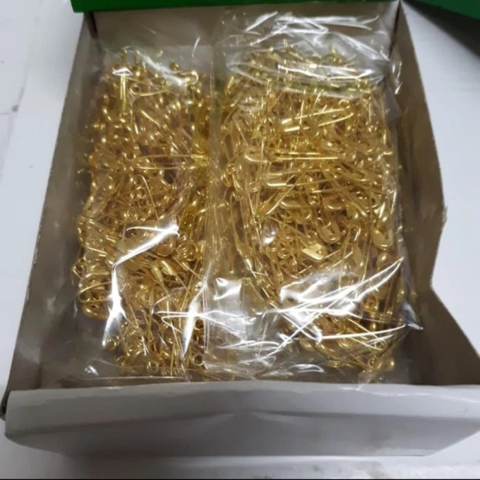 Peniti kecil putih / emas - Kuning