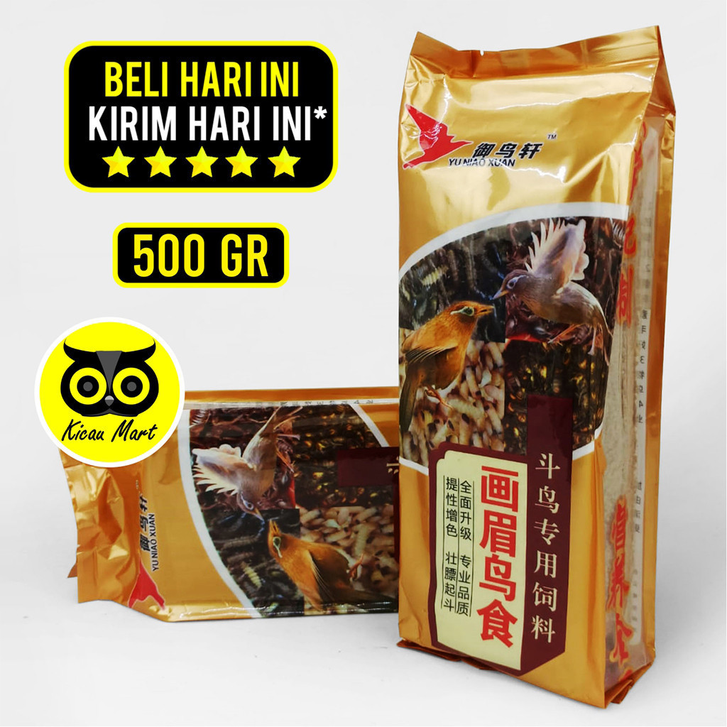 KICAU MART PAKAN YU NIAO XUAN MAKANAN BURUNG HWAMEI WAMBI POKSAY KACER PAILING MURAI IMPORT CHINA VO