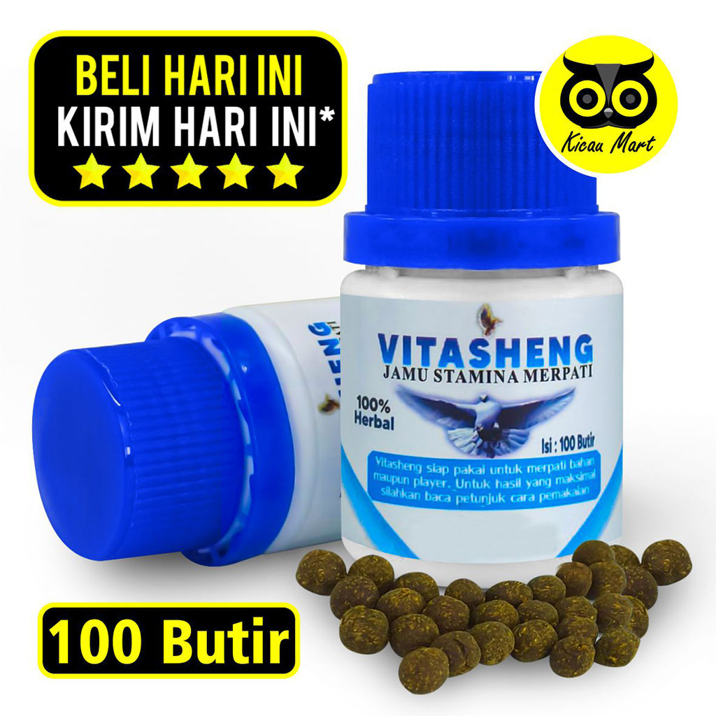KICAU MART VITASHENG PIL MERPATI BALAP ISI 100 PIL JAMU GIRING KEKET KERAS BURUNG MERPATI BALAP BAHA
