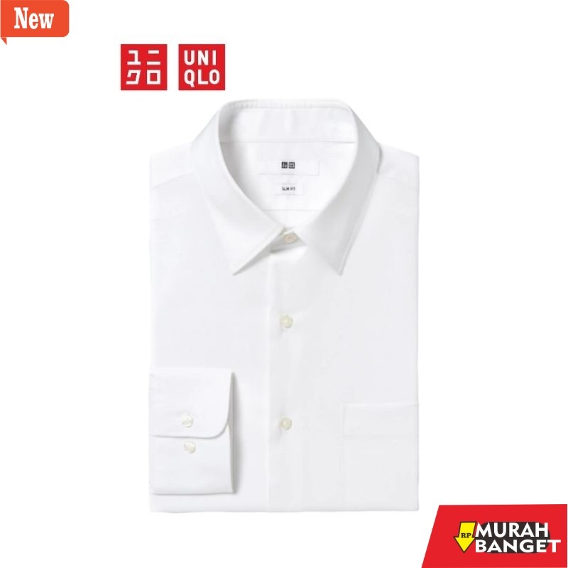 Kemeja formal pria Kemeja Putih Uniqlo Kemeja Premium Kemeja Pria Lengan Panjang