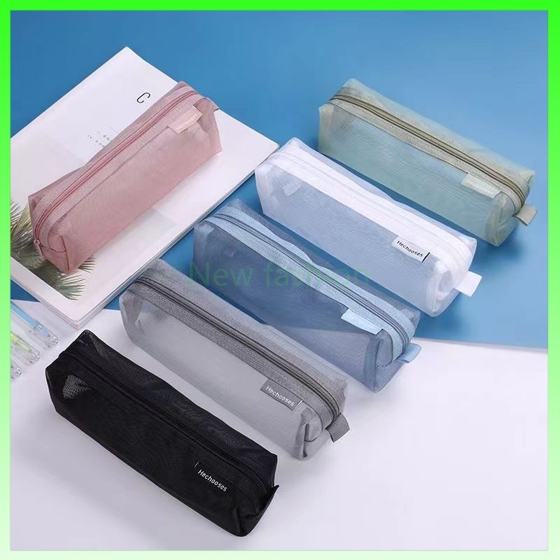 

Tempat Pensil Transparan Simple Transparan / Tempat Pensil Korea Mesh