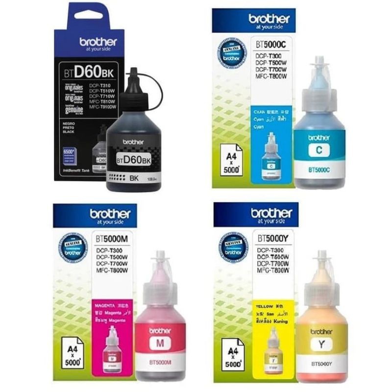 Tinta Refil Brother BT5000 For printer Tipe : DCP - T310 , DCP -T510W , DCP-T710W , DCP-T810W