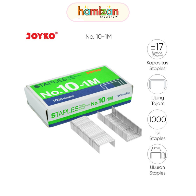 

Isi Staples Joyko no.10 - 1M / Isi Joyko No.10 untuk Stapler HD-10