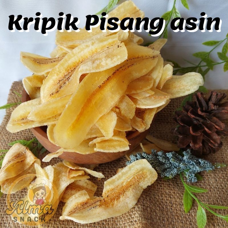 

1 BKS KRIPIK PISANG ASIN 100GR GURIH RENYAH KRES / ALMA.SNACK