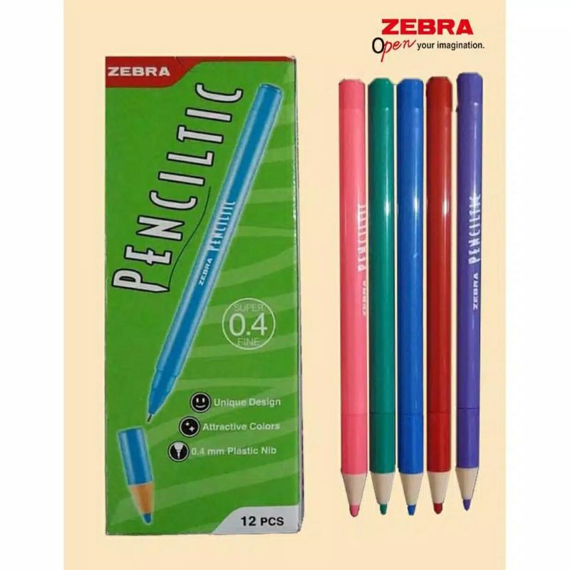 

ZEBRA Penciltic Warna-warni bolpen pena 1Pcs saja