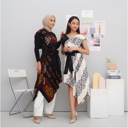 TT.ID |  DRESS TENUN SIERA IKAT ASLI SONGKET TROSO JEPARA DRESS GURU TORAJA DAYAK LOMBOK DRESS KONDA