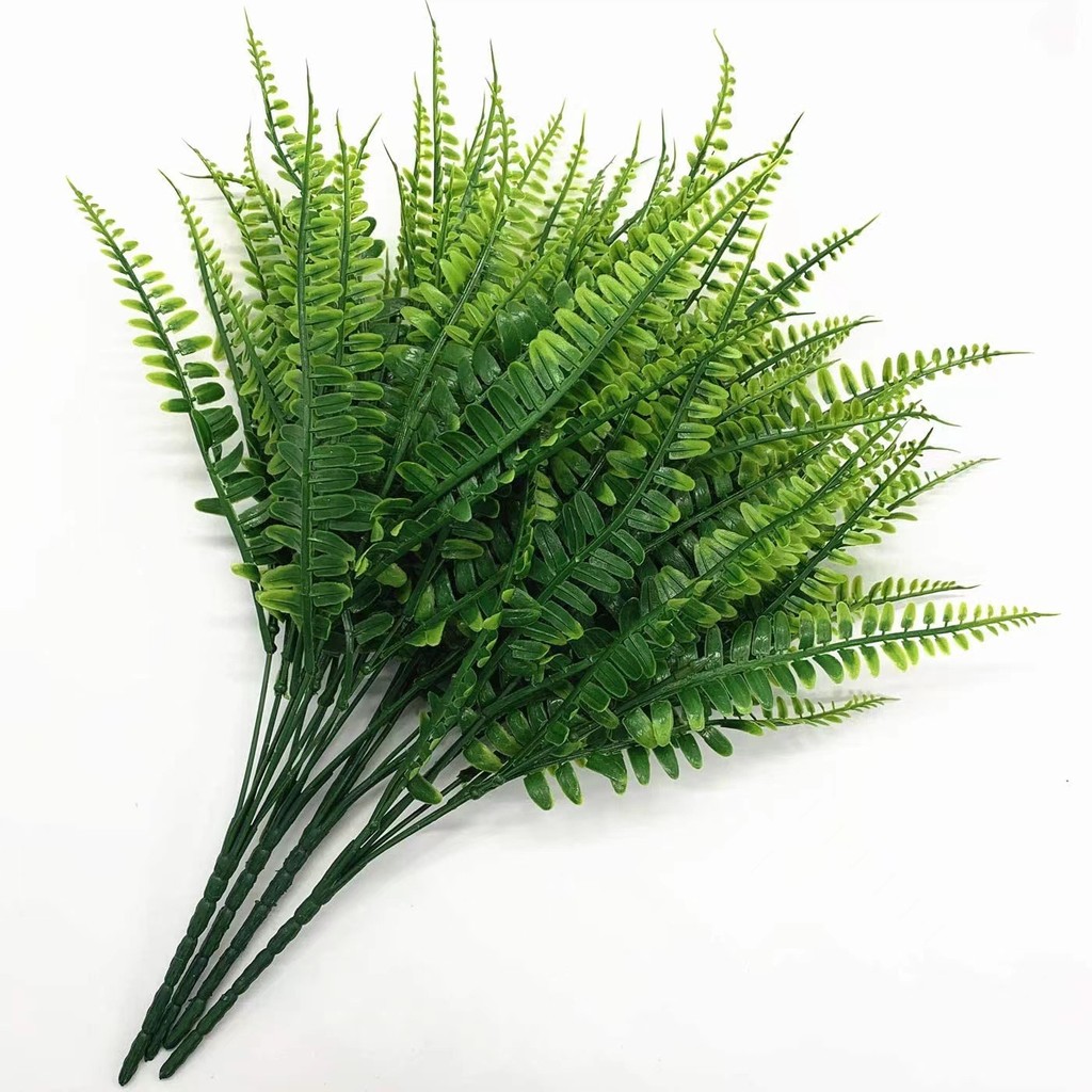 

Artificial Persian Ferns Flowers and Grass Green Leaves Fitting Flower Arrangement Materials Moss Background Wall Decoration