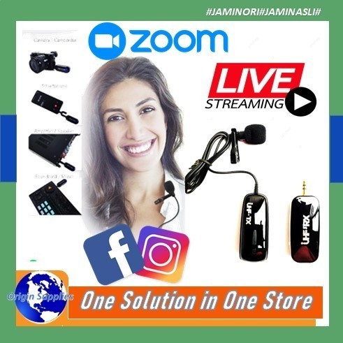 Microphone Mic Clip On Wireless 2.4G PRANK VLOG untuk Smartphone