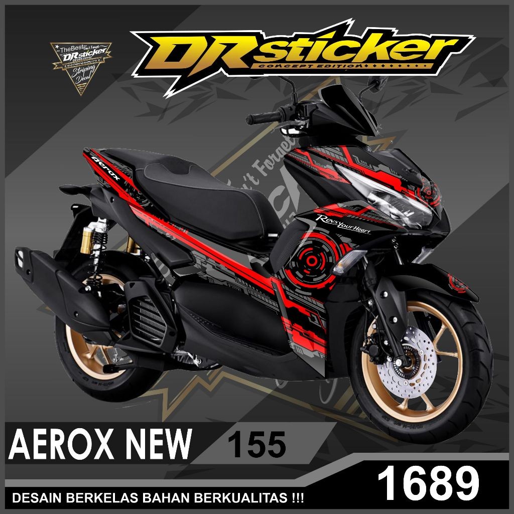 Decal Aerox 155 Full Body Bahan Laminasi Glossy Dan Doff Sticker Motor -,Glossy