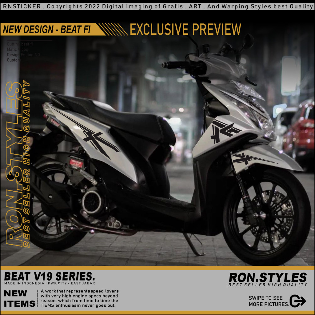 STRIPING CUTTING STICKER STRIPING BEAT 2013-2015 SIMPLE NEW DESAIN