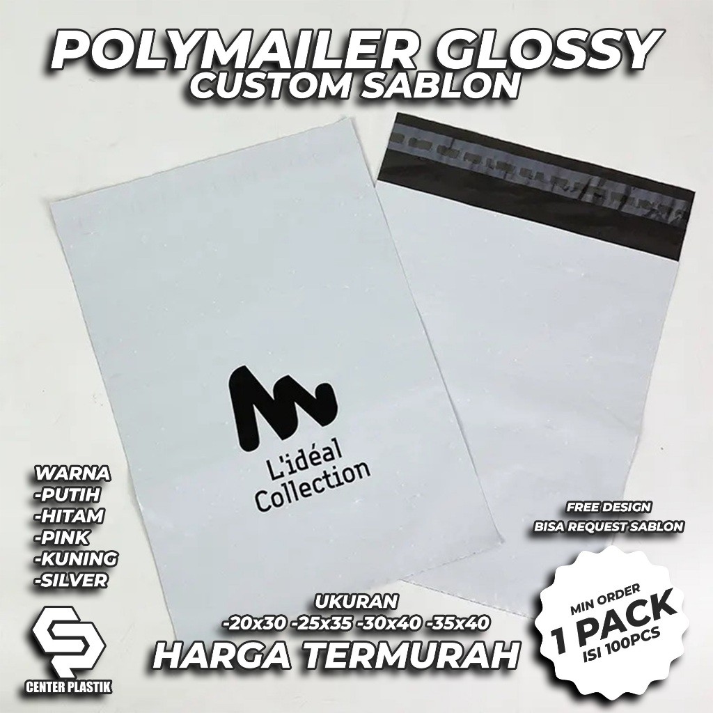 Sablon Plastik Polymailer Tebal Premium Murah
