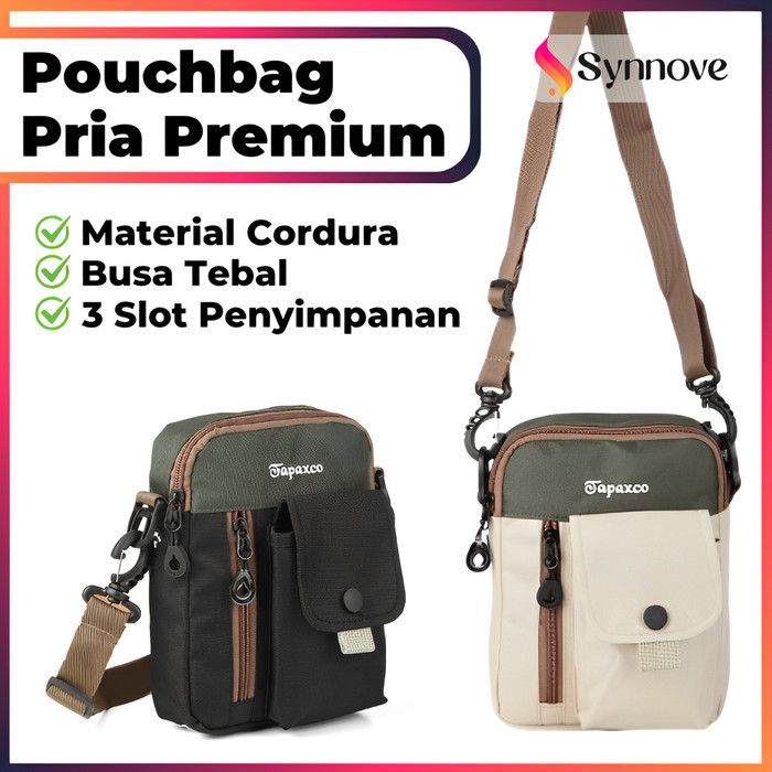 Sling Bag Pria Simple Multifungsi Tas Hp Pria Tas Selempang Pria Original Pouchbag Tas Kecil Pria