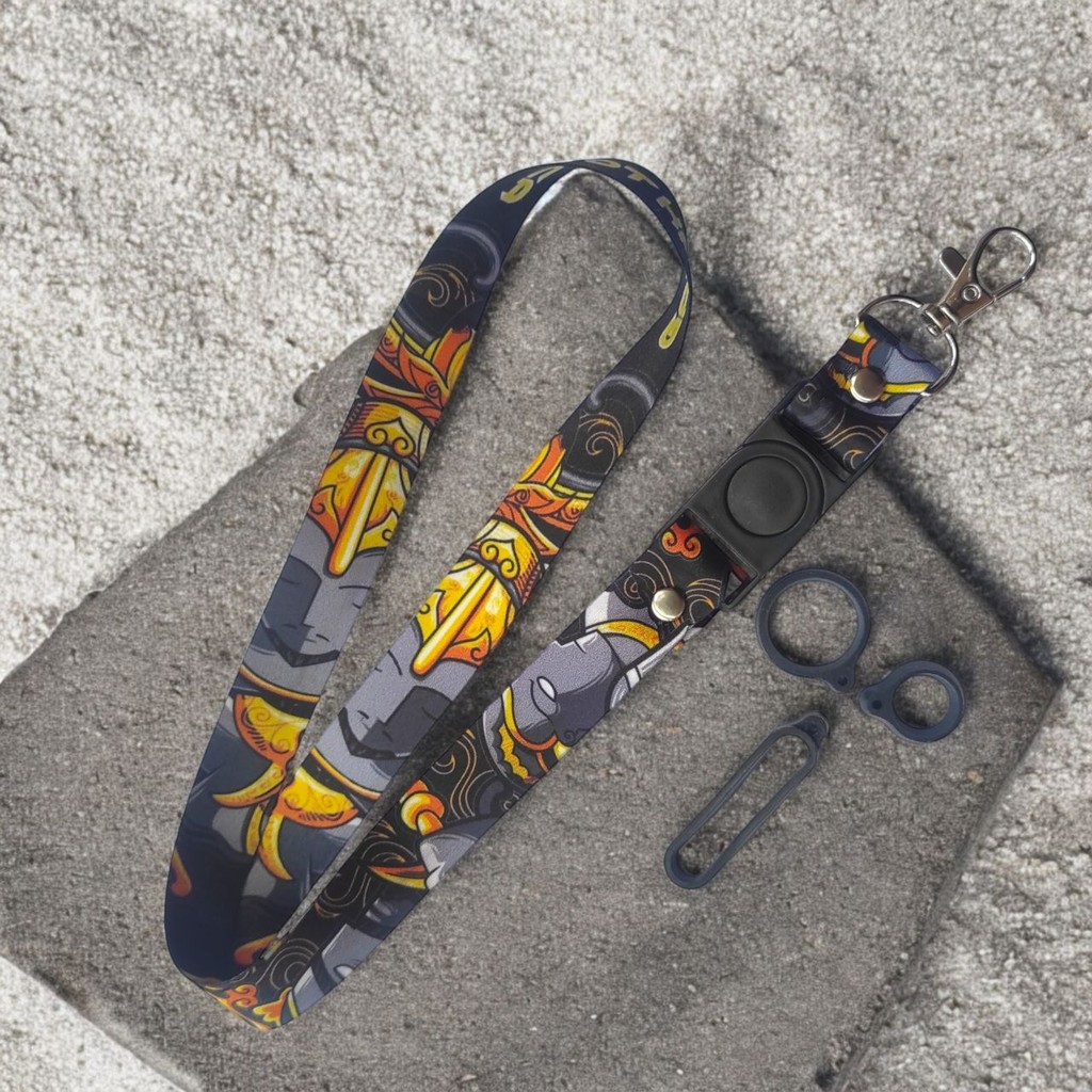 

Lanyard 2 Cm Motif GATOTKACA Name Tag Bonus 3 Karet