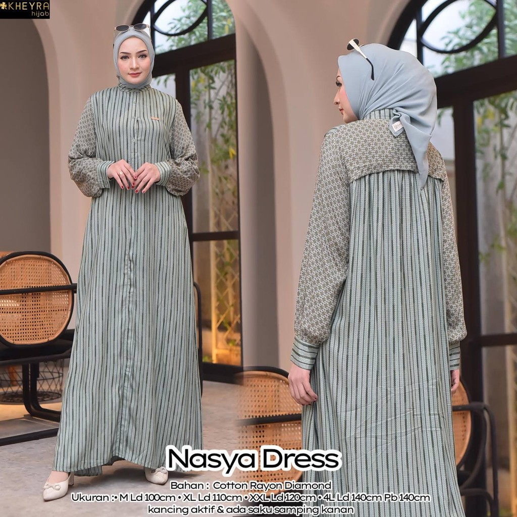 Maxy jumbo Nasya/dress kondangan mewah/ dress wanita resmi/dress rok umbrella/baju pesta wanita mura