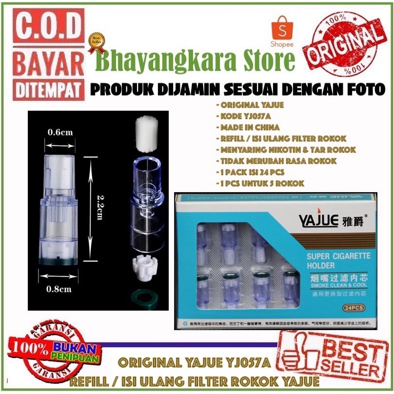IMPOR YAJUE YJ057A REFILL / ISI ULANG FILTER YAJUE 1 PACK ISI 24 PCS