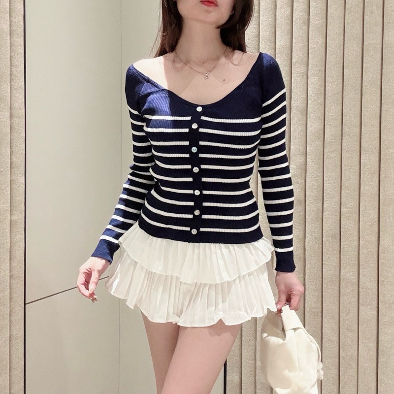 G42 TOP [ Atasan wanita  Atasan rajut lengan panjang rajut Kaos wanita Vest wanita Atasan Wanita Ata
