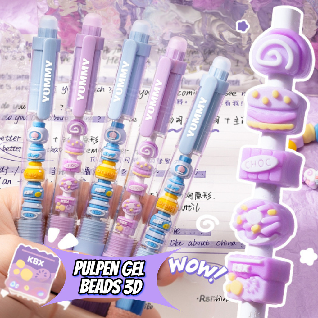 

AWC SET PULPEN MANIK-MANIK ISI 2 PCS TINTA HITAM KEMASAN KOTAK / PULPEN BEADS 3D