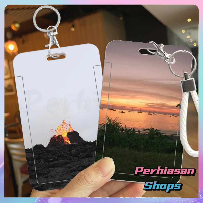 

ID CARD HOLDER MOTIF KAWAII TEMPAT KARTU PHOTOCARD PHOTO CARD Dilengkapi Dengan Tali Tangan Berkualitas Tinggi Mendukung Diskon Untuk Pembelian Grosir,Matahari terbenam dengan warna kuning keemasan, dan gunung berapi yang akan meletus