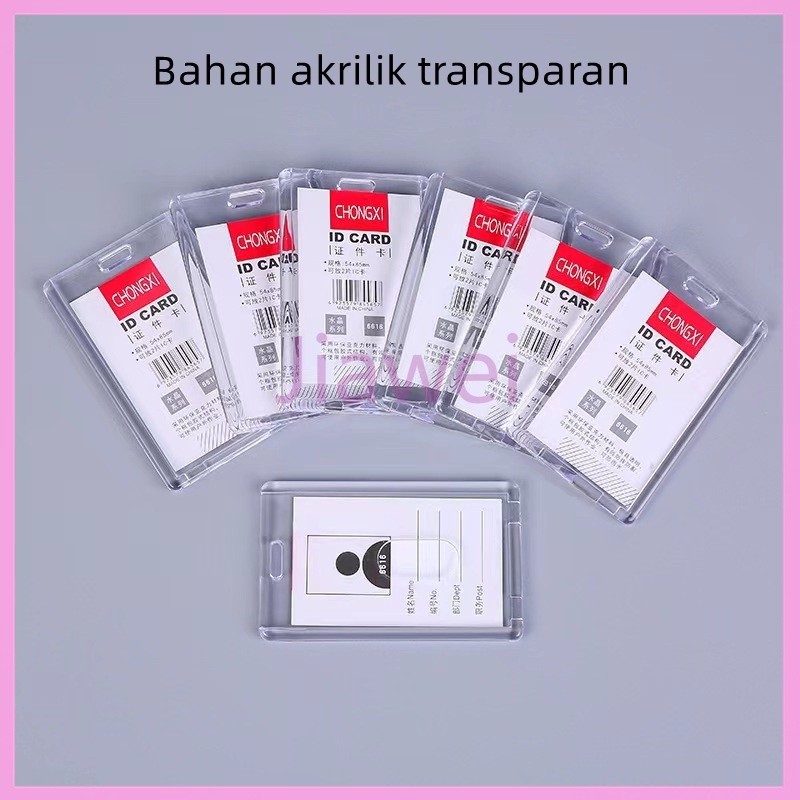 

Jiawei Tempat kartu ID akrilik transparan / tempat kartu ID kerja/casing id card bening