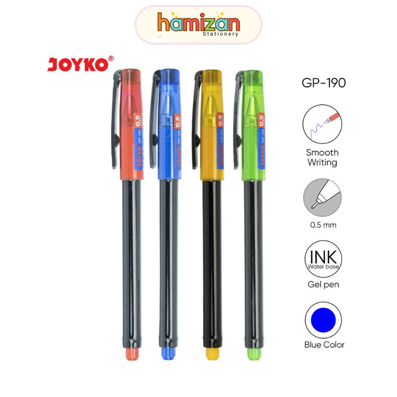 

( 1 pcs ) JOYKO Pino Gel GP-190 Bolpen Pena Pulpen Gel Jel tinta Biru / Blue / Gel Pen / Pulpen / Pena Joyko GP-190 / Pino Gel / 0.5 mmMurah Berkualitas