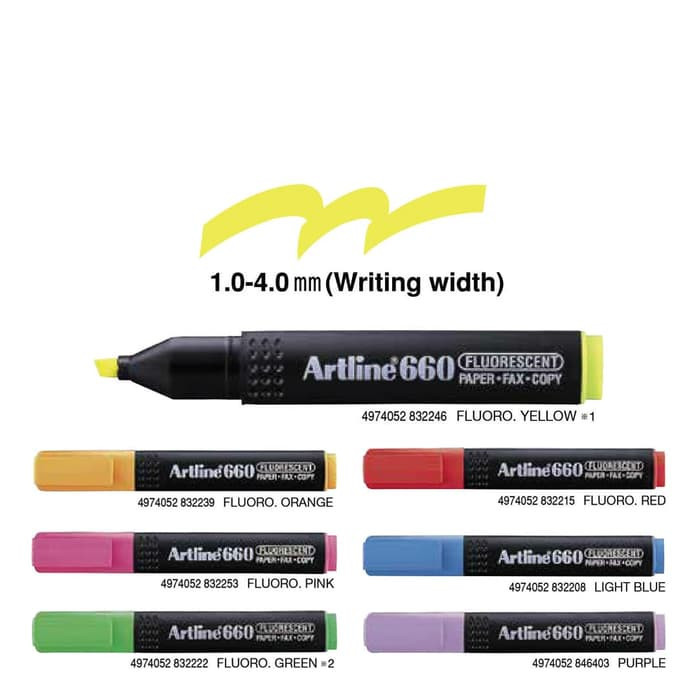 

Highlighter Artline EK-660 Original - Biru Muda