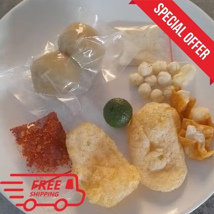 

Baso Jumbo isi 2 varian komplit isi ayam suwir/ jando