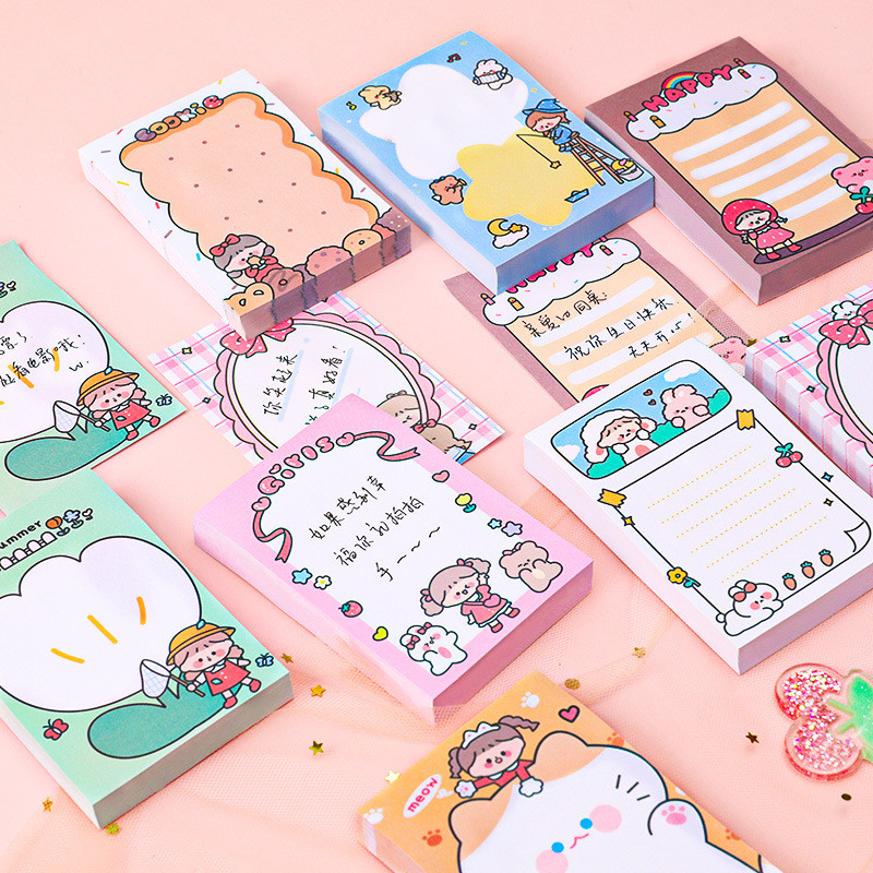 

Sticky Notes Girl Kartun Cute Memo Kertas Penggingat Notes Buku