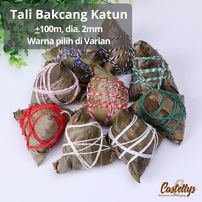 

Tali Bakcang Katun 2 Warna 100m Bacang Zongzi Dragon Boat Festival - Biru Putih