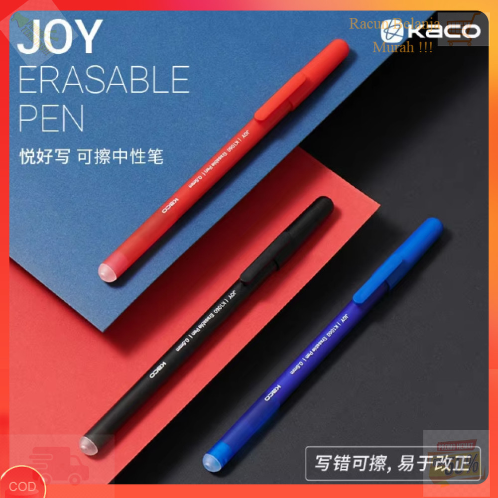 

Kaco JOY Gel Erasable Pen Pena Pulpen Bolpoin Tinta Hitam 0.5mm 1 PCS