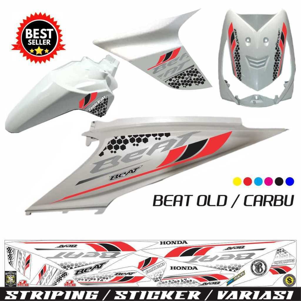 STRIPING BEAT KARBU MOTIF VARIASI VINIL TERBARU KEREN STRIPING MOTOR BEAT OLD/KARBU simple variasi
