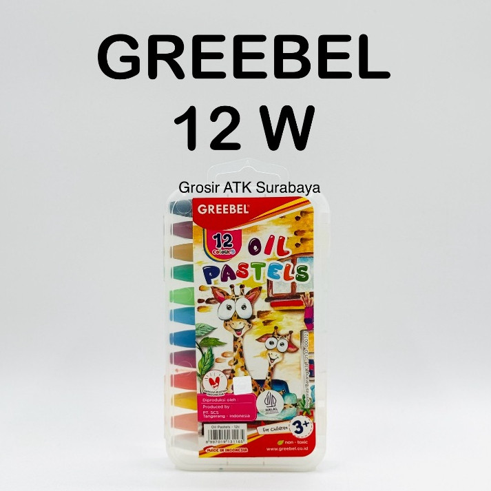 

( StaLand ) CRAYON / Krayon Minyak / Oil Pastel GREEBEL GREBEL 12 Warna Colours 12C