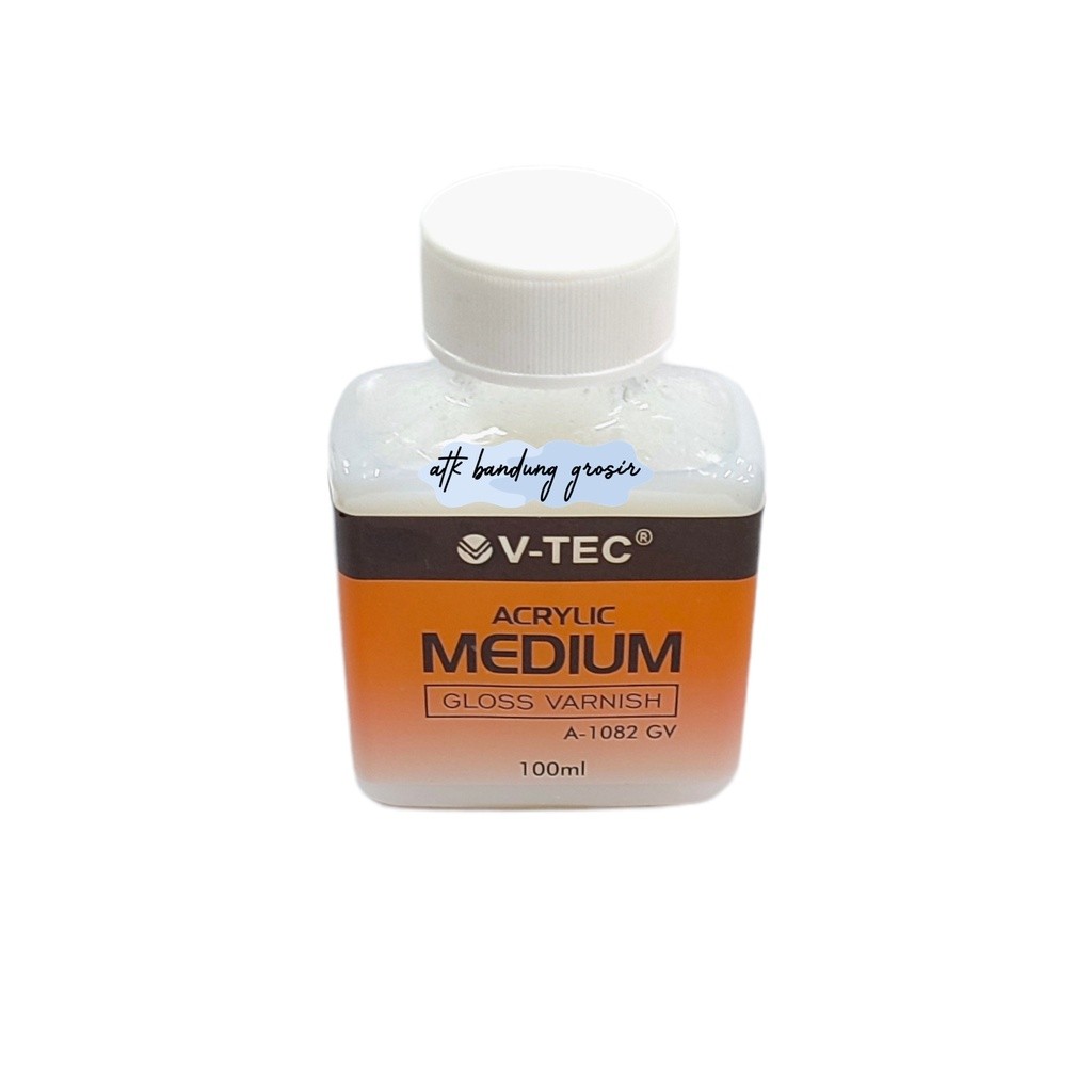 

V-TEC ACRYLIC MEDIUM GlOSS VARNISH A-1082 GV 100ML MEMBERI EFEK WARNA GLOSSY