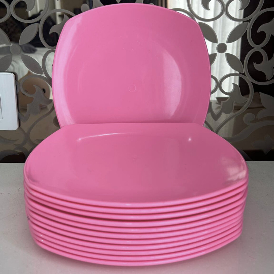 PROMO 12 PCS PIRING MELAMIN JUMBO 25CM SEMI MELAMIN SEGI SEMI MELAMINE PRASMANAN