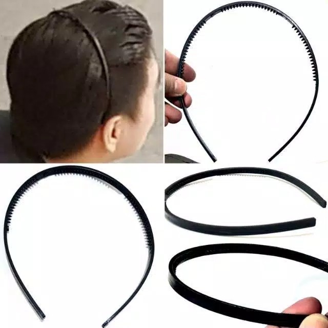 BANDO LIDI HITAM / BANDO PLASTIK POLOS / BANDO PRIA WANITA / Bando Rambut UNISEX