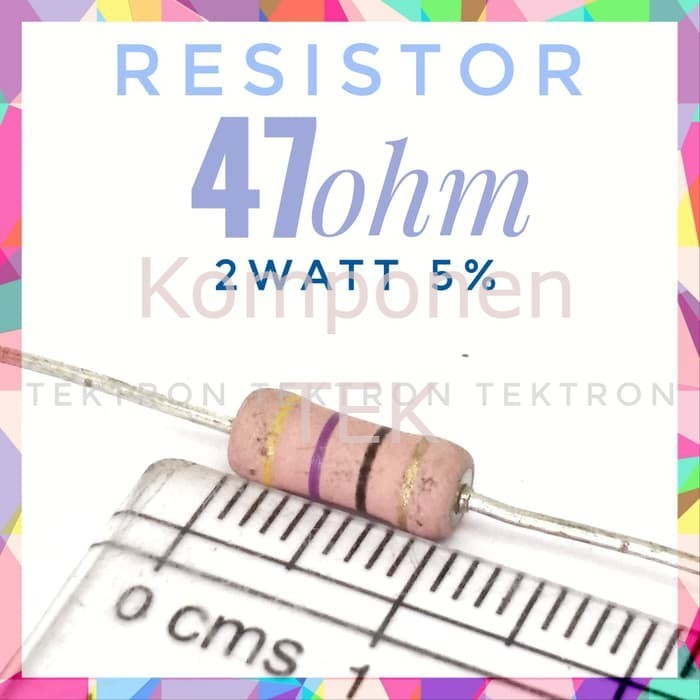 47ohm Resistor 2Watt 5%, 47 ohm