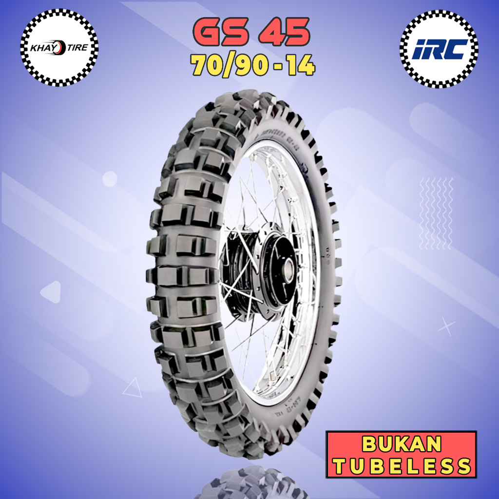 Ban Motor Trail Matic IRC GS45 70/90 Ring 14 Bukan Tubeless