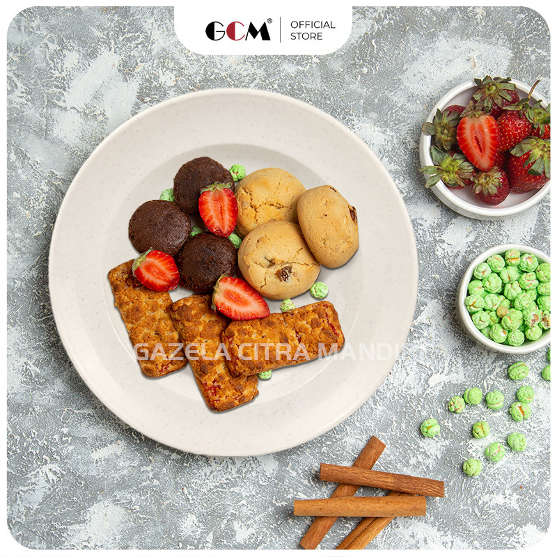 Piring Makan Putih Plastik Tebal 1 Lusin Isi 12 Pcs 23 Cm Aesthetic