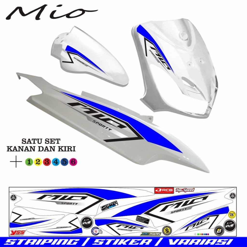 STIKER MIO SPORTY / STRIPING MIO SMILE VARIASI KEREN STIKER MOTOR
