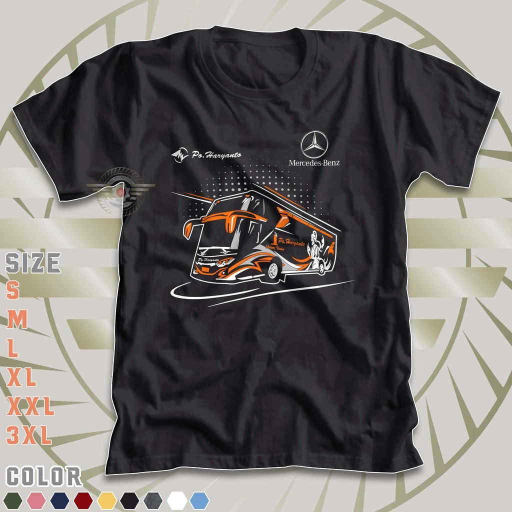 Kaos Bus Po Haryanto Mercedes Benz Oren Baju Busmania Bismania Tshirt Bis Community