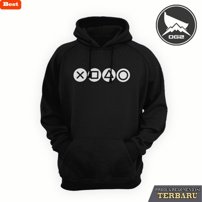 hoodie pria keren Hoodie game PlayStation logo G025 jaket pria wanita OG2 - M