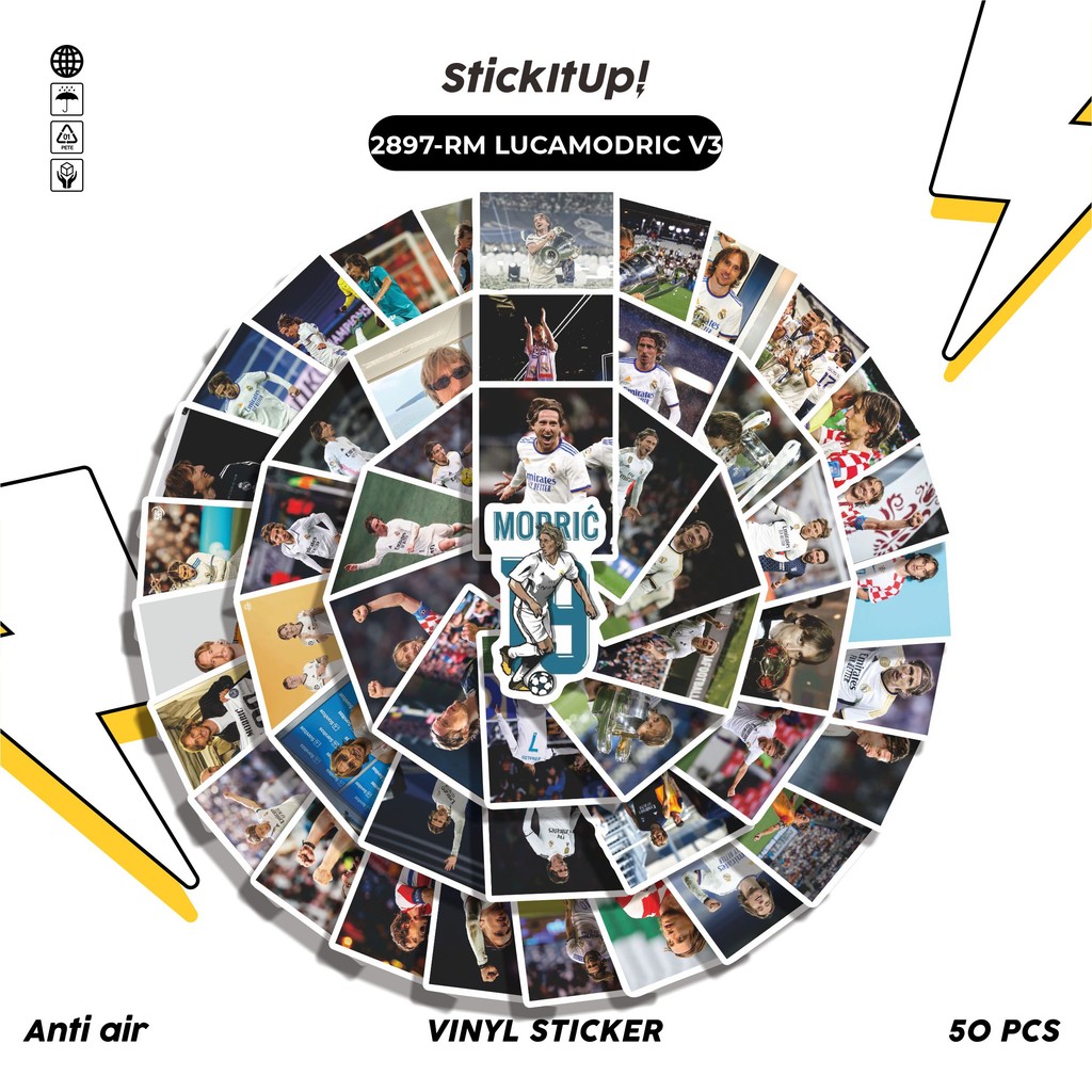 

COD 50 Pcs Stiker RM LUCAMODRIC V3 Lucu Anti Air Untuk Dekorasi Notebook Sepeda Skateboard Handphone DIY