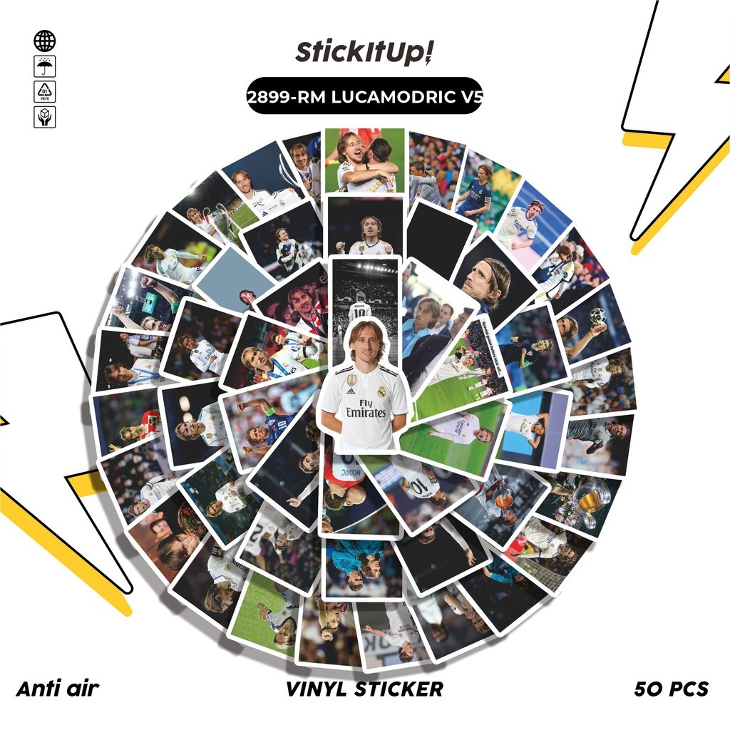 

COD 50 Pcs Stiker RM LUCAMODRIC V5 Lucu Anti Air Untuk Dekorasi Notebook Sepeda Skateboard Handphone DIY