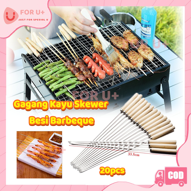 20PCS Tusuk Sate BBQ Stainless Steel/Tusuk Sate Stainless Steel Reusable
