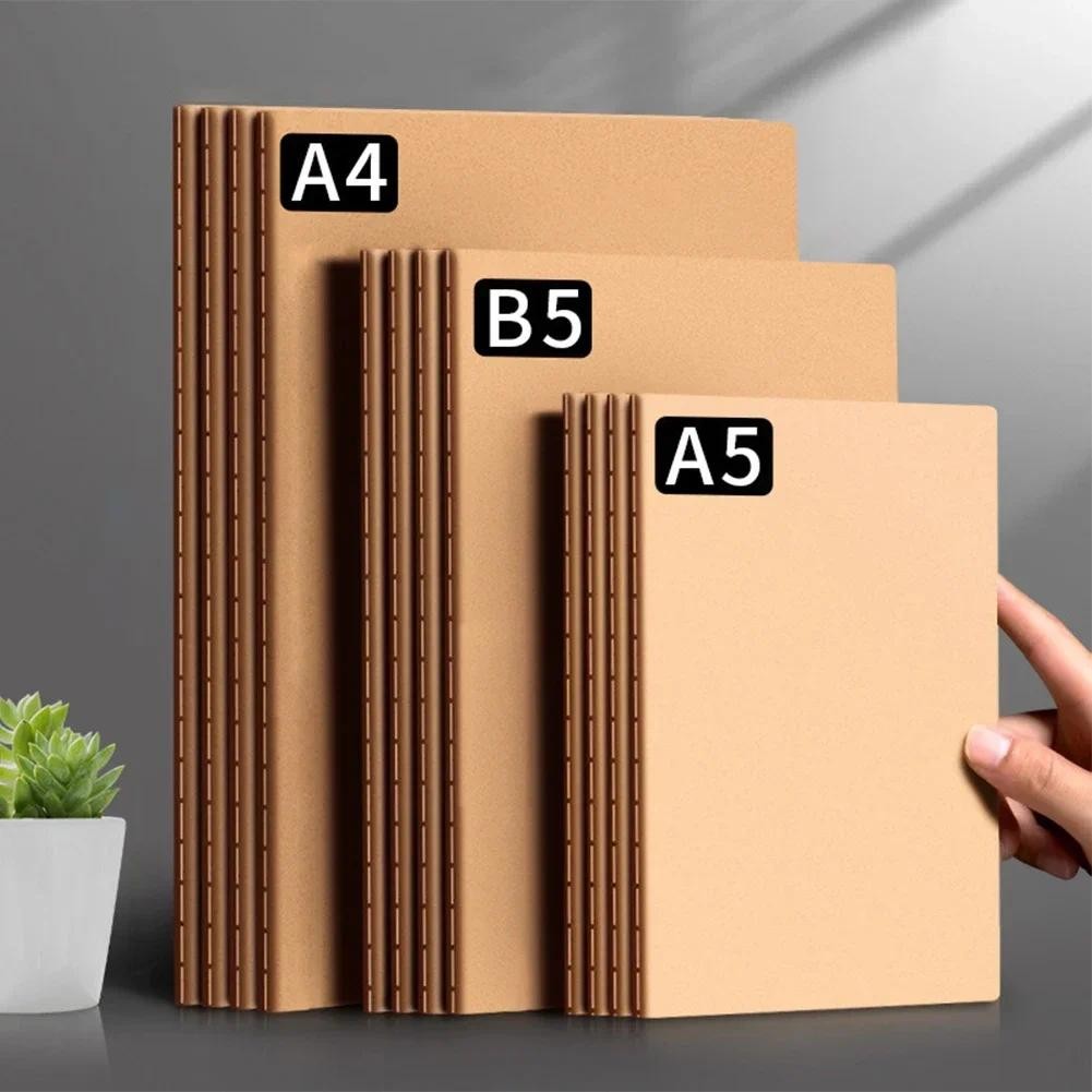 

A4 B5 A5 Notebook To-Do Lined Paper Journal Diary Sketchbook Kraft Paper Daily Book Notebook For School Supplies Stationery