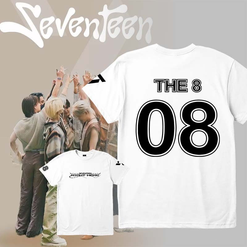 Seventeen  Kaos Kpop casual T-shirt fashion band baju cotton unisex tops printed clothes
