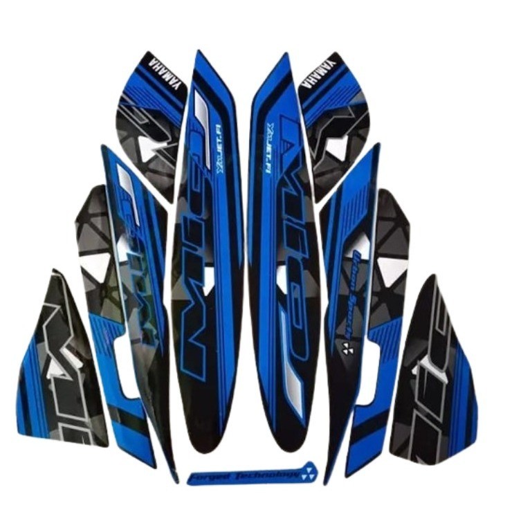 Striping Stiker Yamaha Mio J 2014 Biru Hitam Motor Yamaha Mio J 2014 List Body Motor Mio J