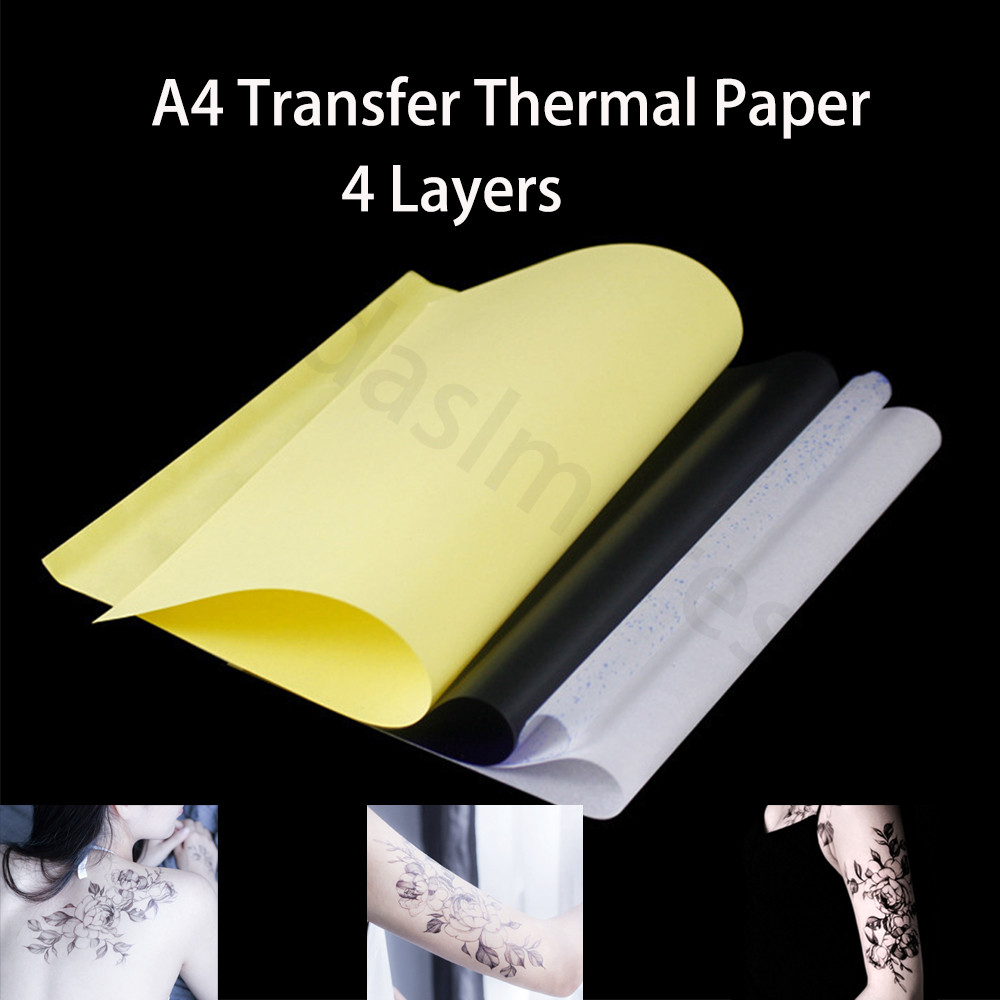

50pcs 100pcs Spirit Tattoo Transfer Paper A4 Size Free Hand Thermal Copier Printer Stencil Paper for Tattoo Machine Hand Drawing