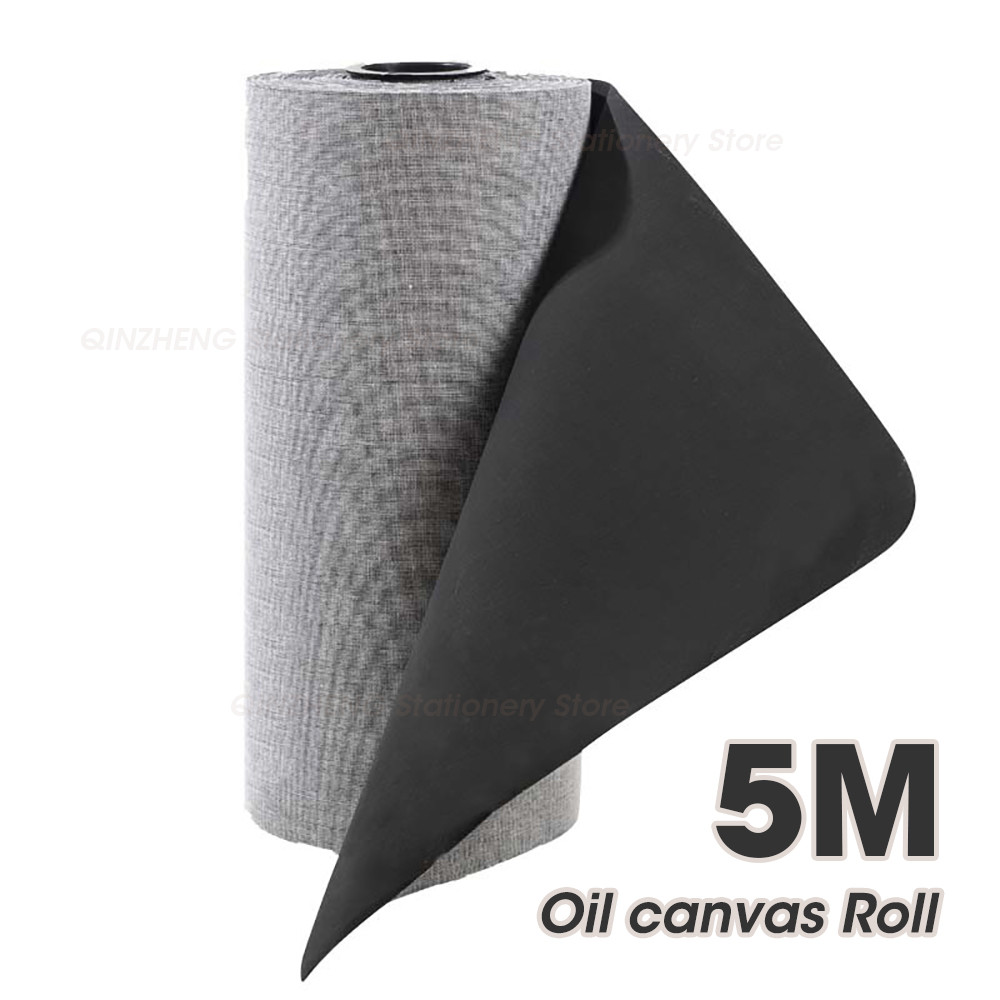 

5m/Roll Black Blank Artist Canvas Roll,100% Cotton,For Oil Painting Acrylic Watercolor 30cm,37cm,47cm,57cm Wide HB-15
